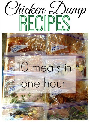 Chicken Dump Recipes - 10 meals in just one hour